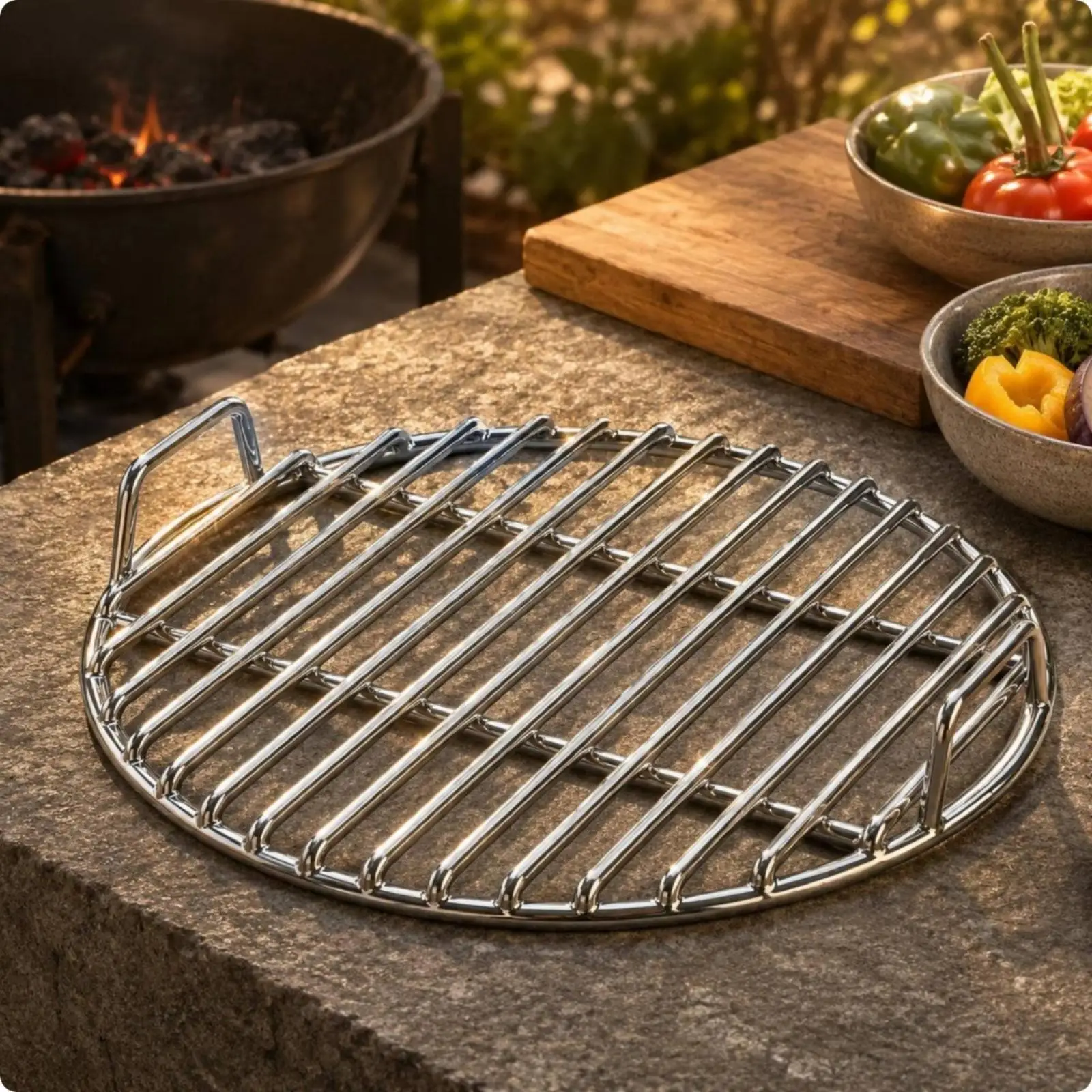 Stainless Steel Grill Rack Circular Barbecue Grate Outdoor Grilling Accessory for Gas Grill Kitchen Equipment