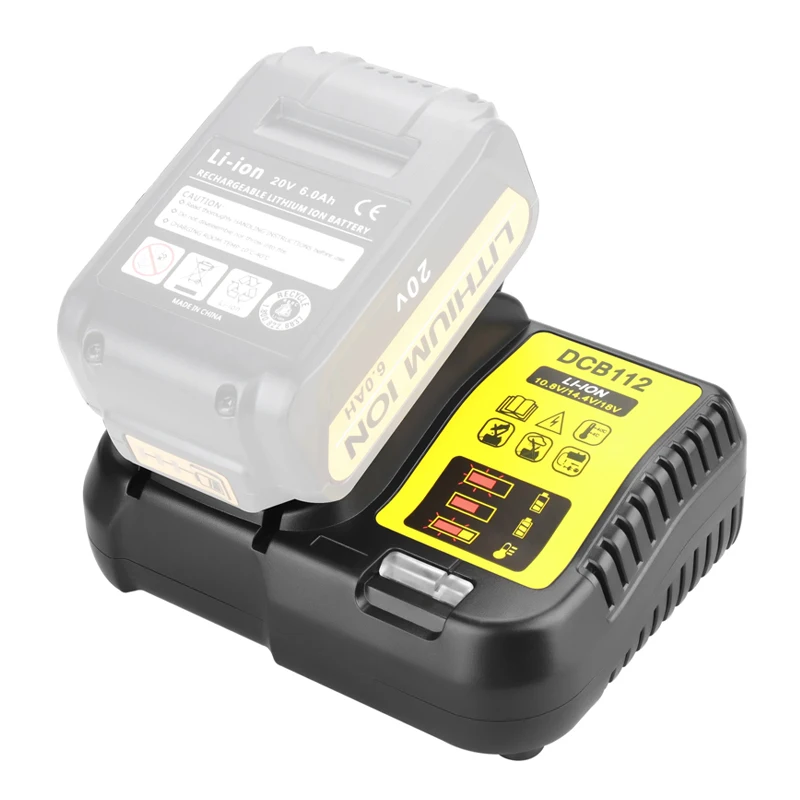 DCB112 Li-Ion Battery Charger For Dewalt 10.8V 12V 14.4V 18V 20V DCB200 DCB101 DCB115 DCB107 DCB105 DCB140 DCB118 DCB102 DCB104