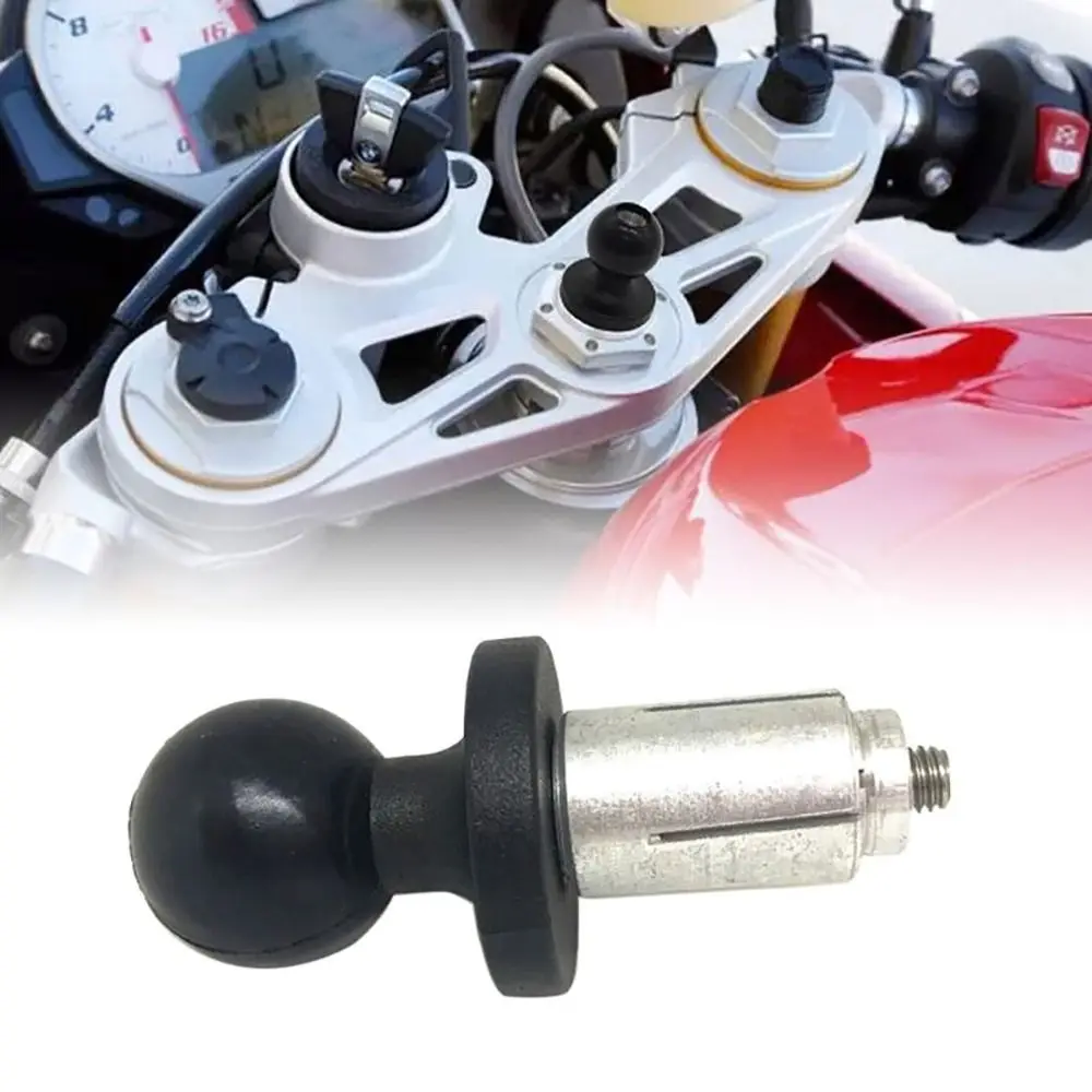 Motorcycle Bike Aluminum Mount Fork Stem Base Set W/ Ball Head For RAM Mount Kit Mobile Phone Camera Holder
