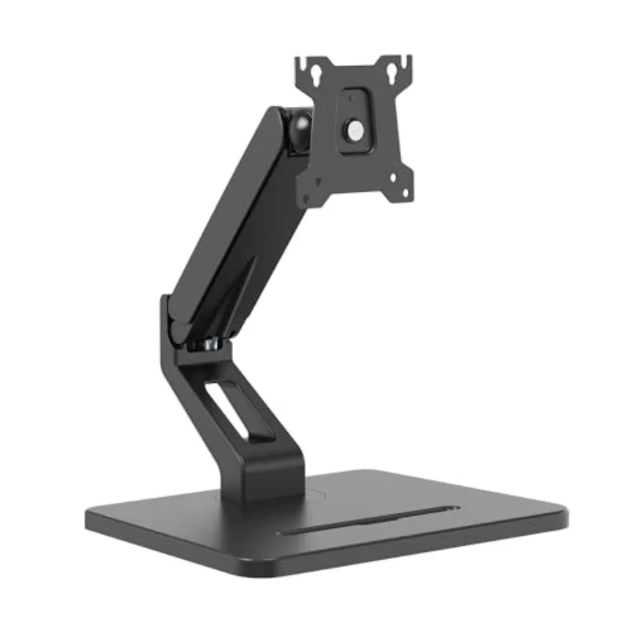 Single Monitor Arm Stand for 17-32 inch Screens, Aluminum, Black, Gas Spring Full Motion with VESA 75x75 100x100mm Support up t