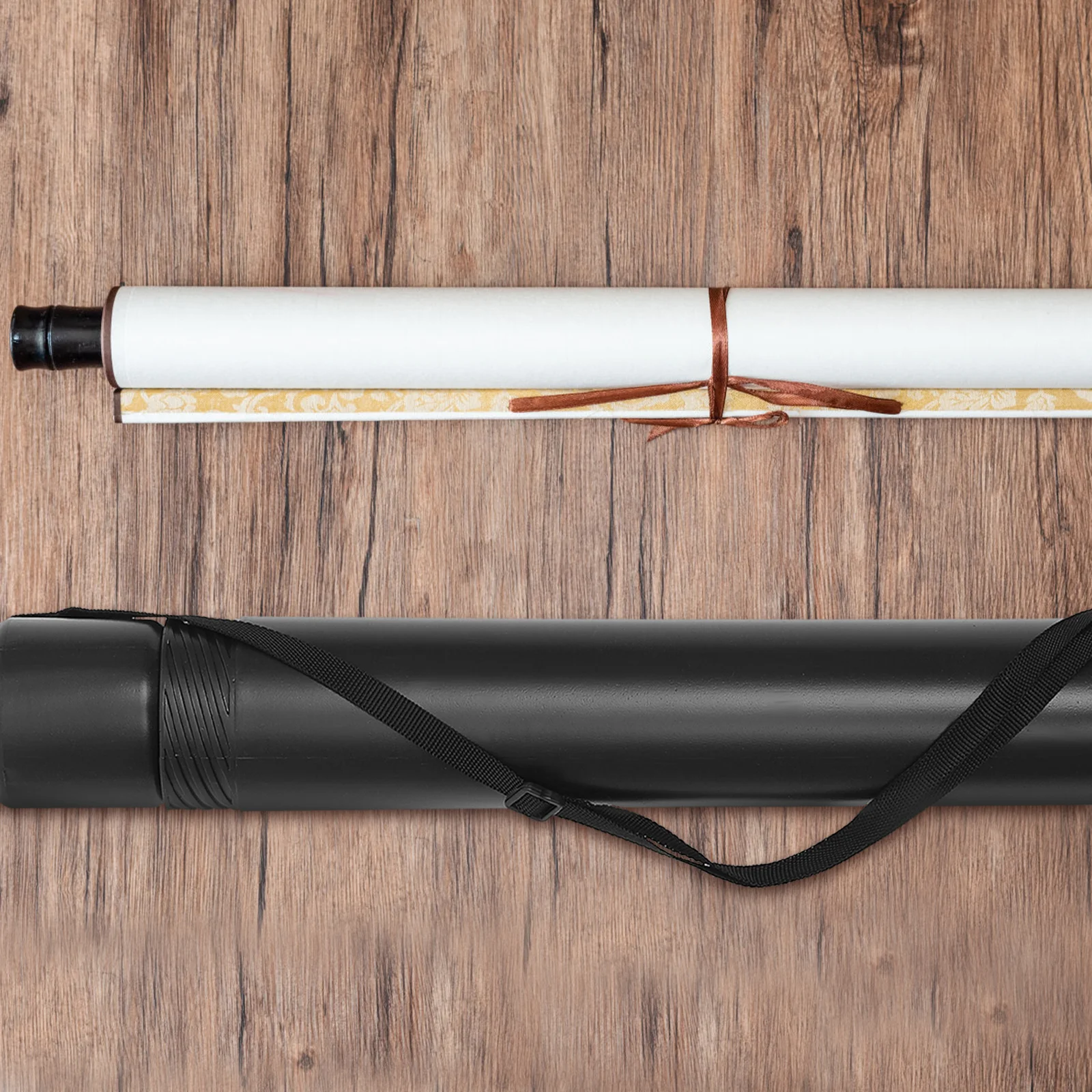 Tubo de póster extensible telescópico, correa de hombro ajustable de plástico, almacenamiento de obras de arte, Estuche de transporte de dibujo de correo