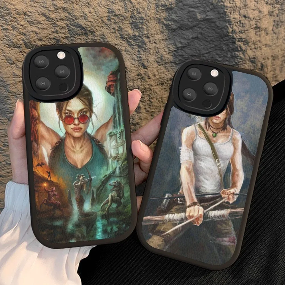 

Tomb Raider Phone Case Hard Leather For iPhone 14 13 12 Mini 11 14 Pro Max Xs X Xr 7 8 Plus Fundas