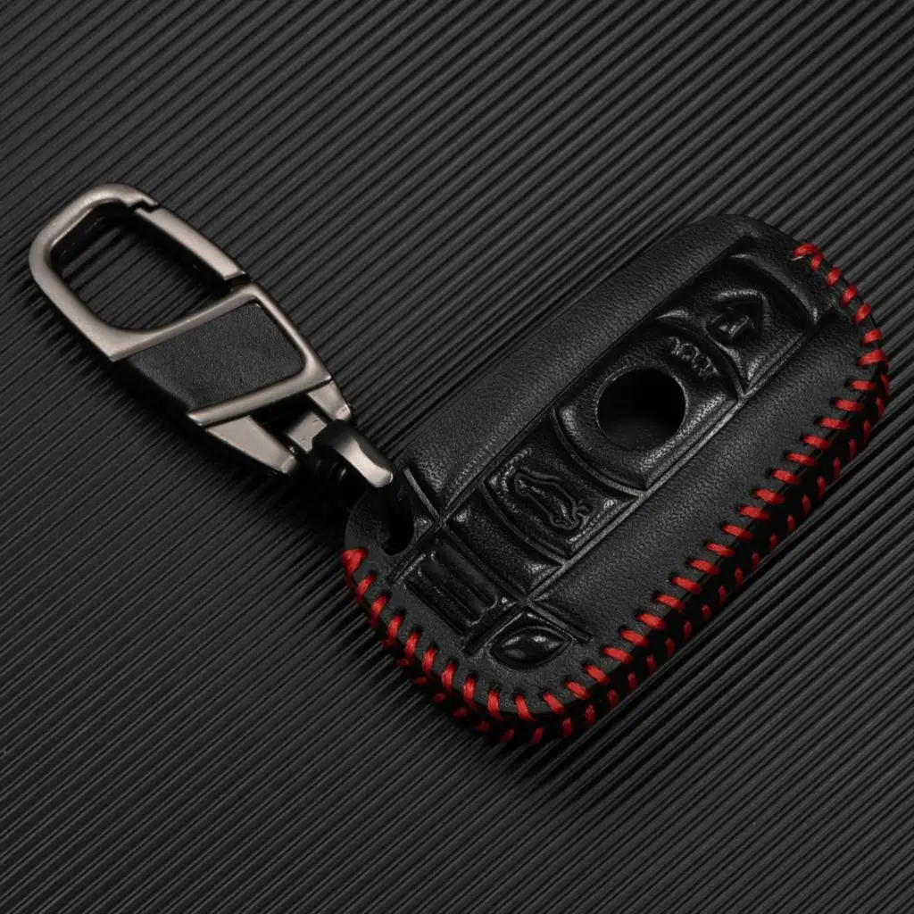 For BMW 1 3 5 6 7 Series E89 X3 X5 X6 E70 E71 E72 Z4 E60 E61 E90 E91 E93 PU Leather Key Case Cover Shell Holder Key Fob Chain