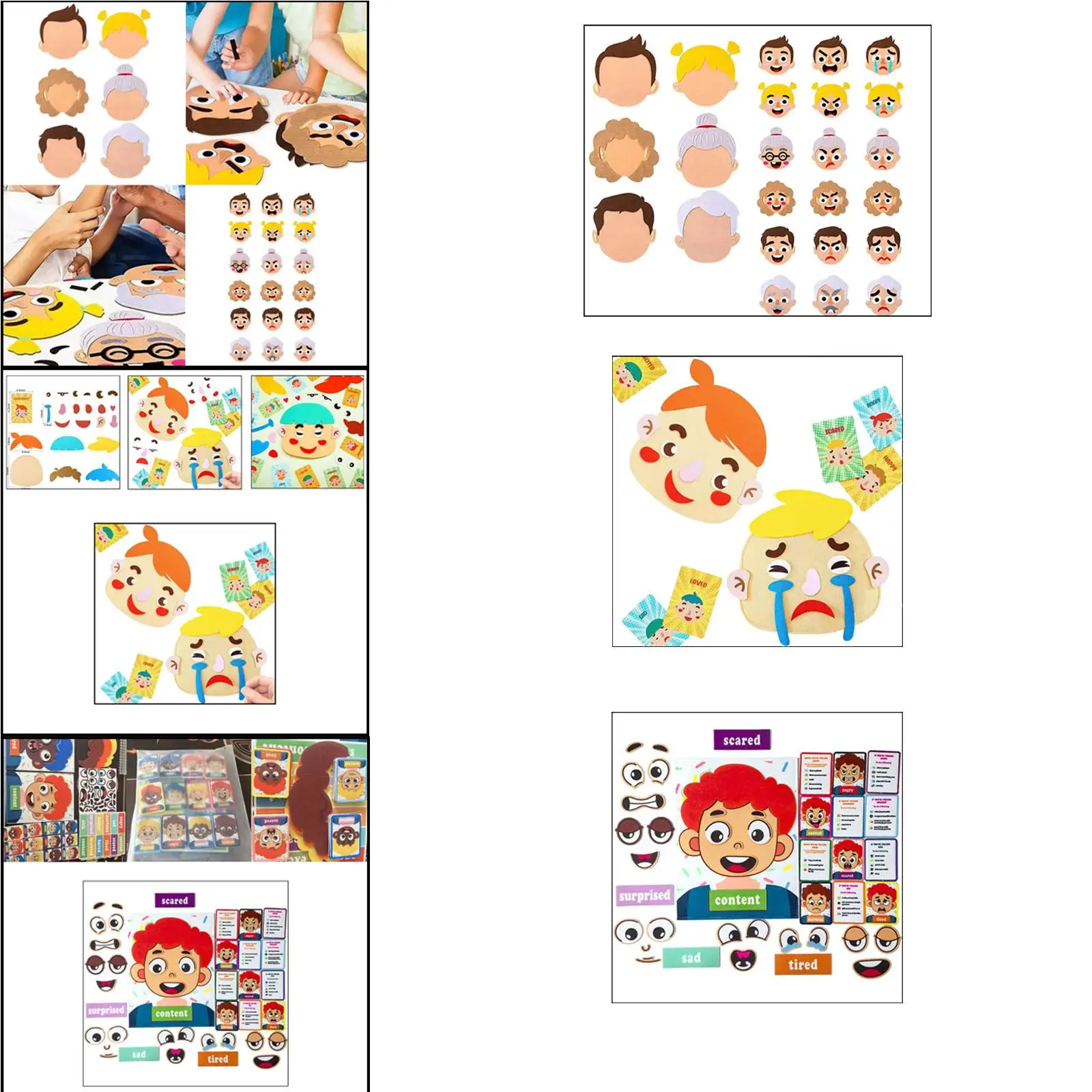 Emotion Exploration Toy: Creative Expression Stickers Set for Children