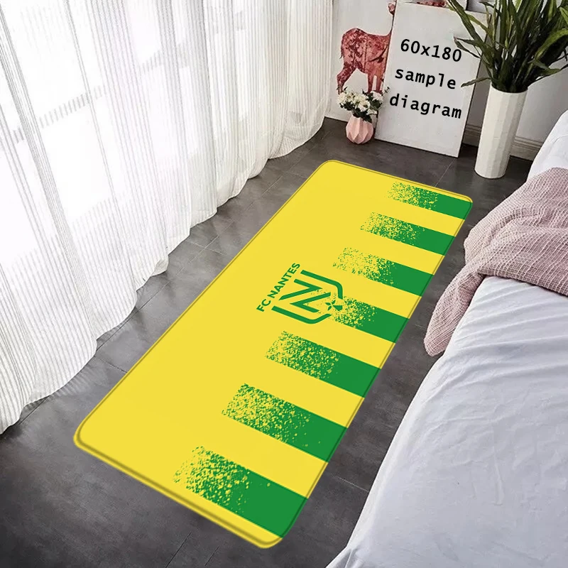 Paillasson en flanelle, tapis de sol d'intérieur, tapis de chevet de prière, F-FC Nantes, cuisine, couloir, absorbant l'eau, décor de balcon