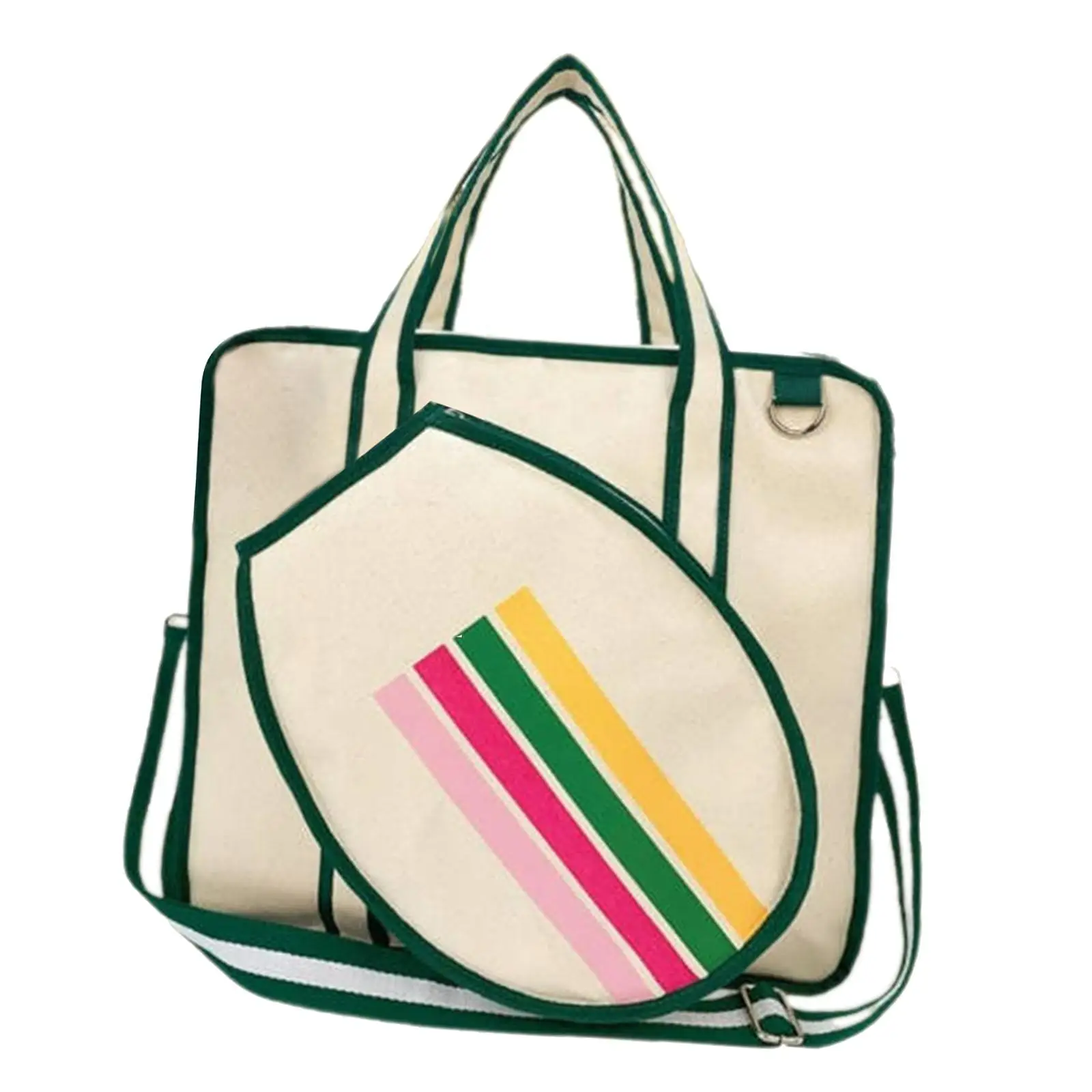 

Pickleball Bag Large Capacity Gym Portable Handbag Zipper Closure Multipurpose Crossbody Bag Pickleball Racquet Carrying Bag