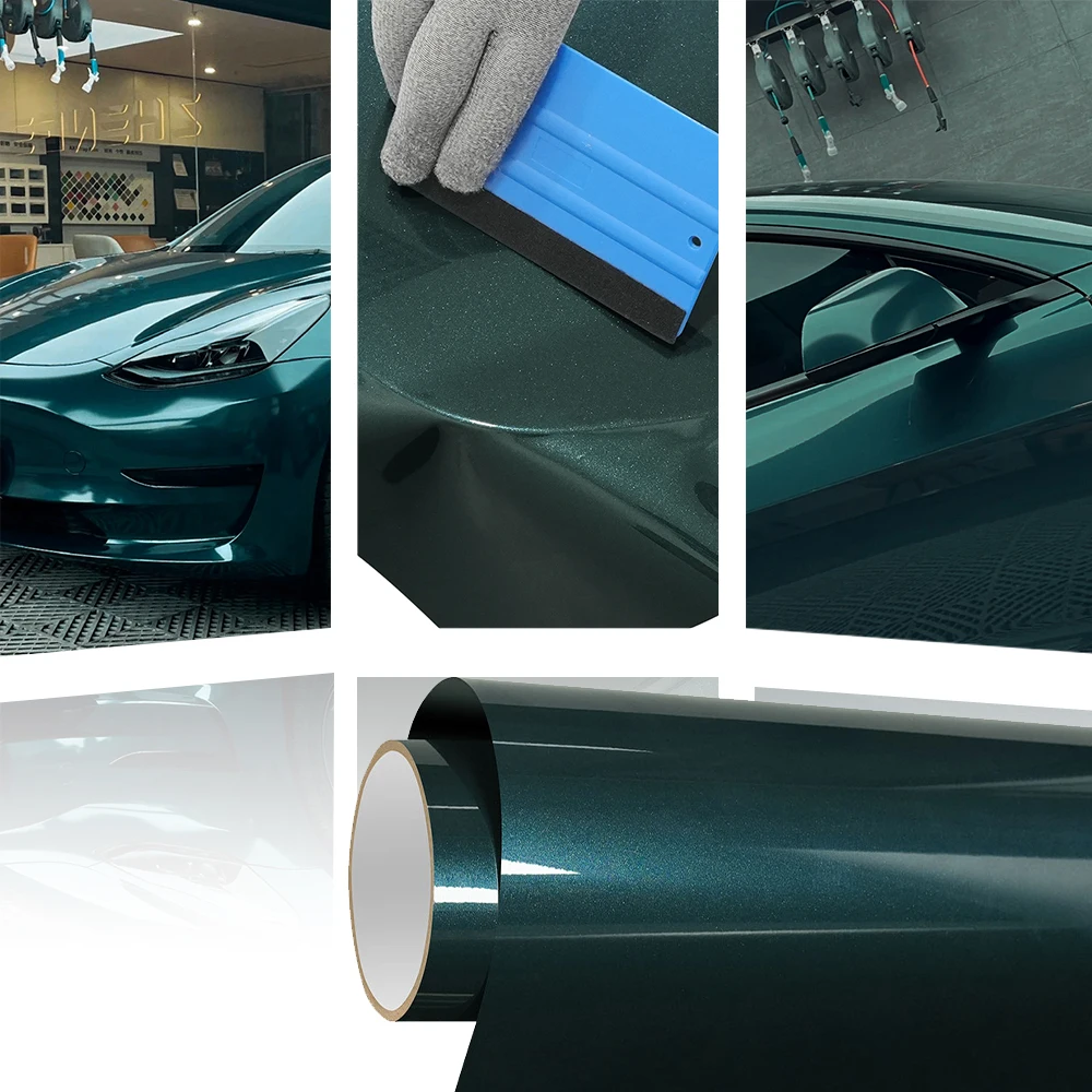 

Car Vinyl Wrap Film Cover Avalon Green Metallice Color Vehicle Motorcycle Body Side DIY Wrapping Decor Auto Modifed Accessories