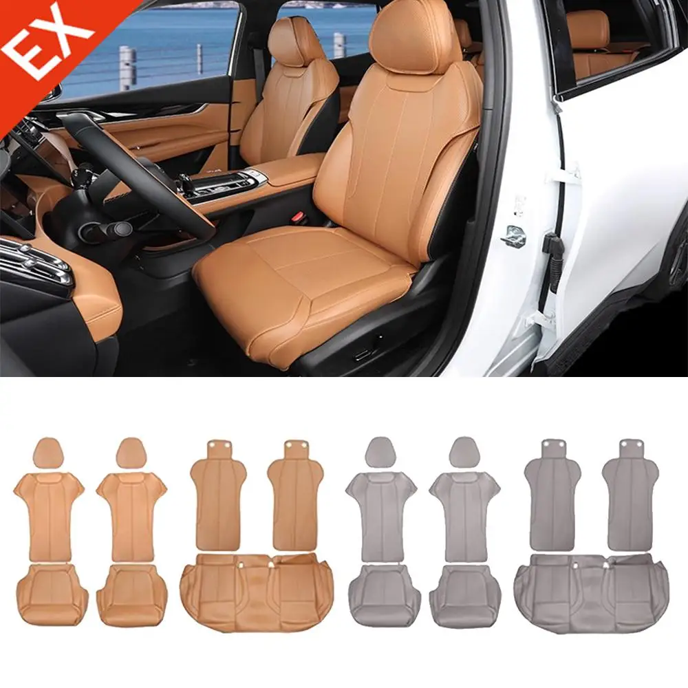 

Для GEELY ATLAS/FX11/BOYUE L 2025-2026 противоударные коврики для автомобильных сидений: новая искусственная кожа, защита для детей, автоаксессуары против грязи