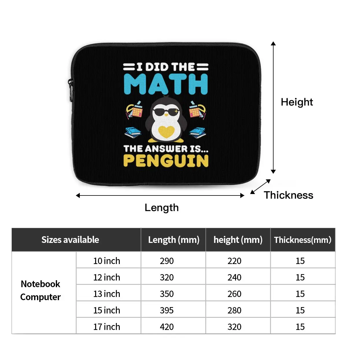 Penguin Lover 2 Notebook Laptop Bag Case Pouch 10 12 13 15 17 Inch Notebook Sleeve Cover Bag Tablet Shockproof Case Bag