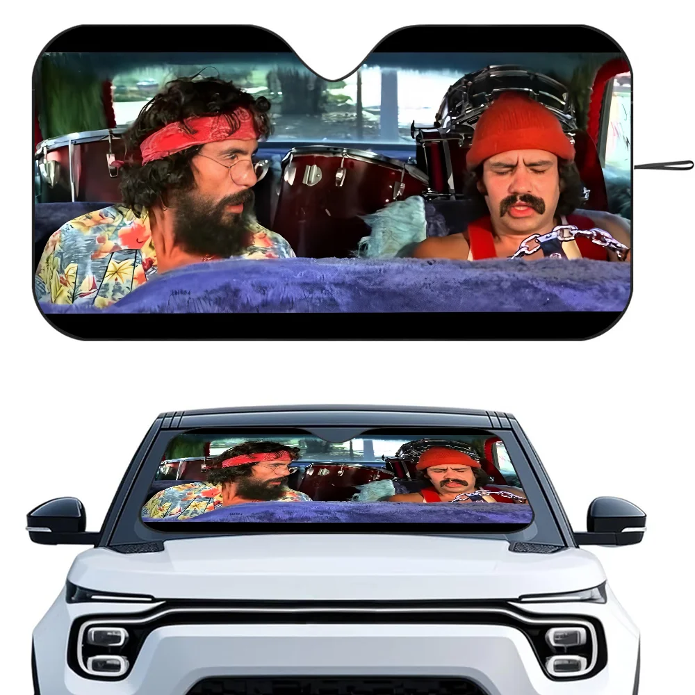 C-Cheech C-Chong Auto-Sonnenschutzvorhänge, wärmeisolierende Aluminiumfolie, wiederverwendbare Saugnapfblöcke, UV-Strahlen, Auto-Sonnenblendenschutz