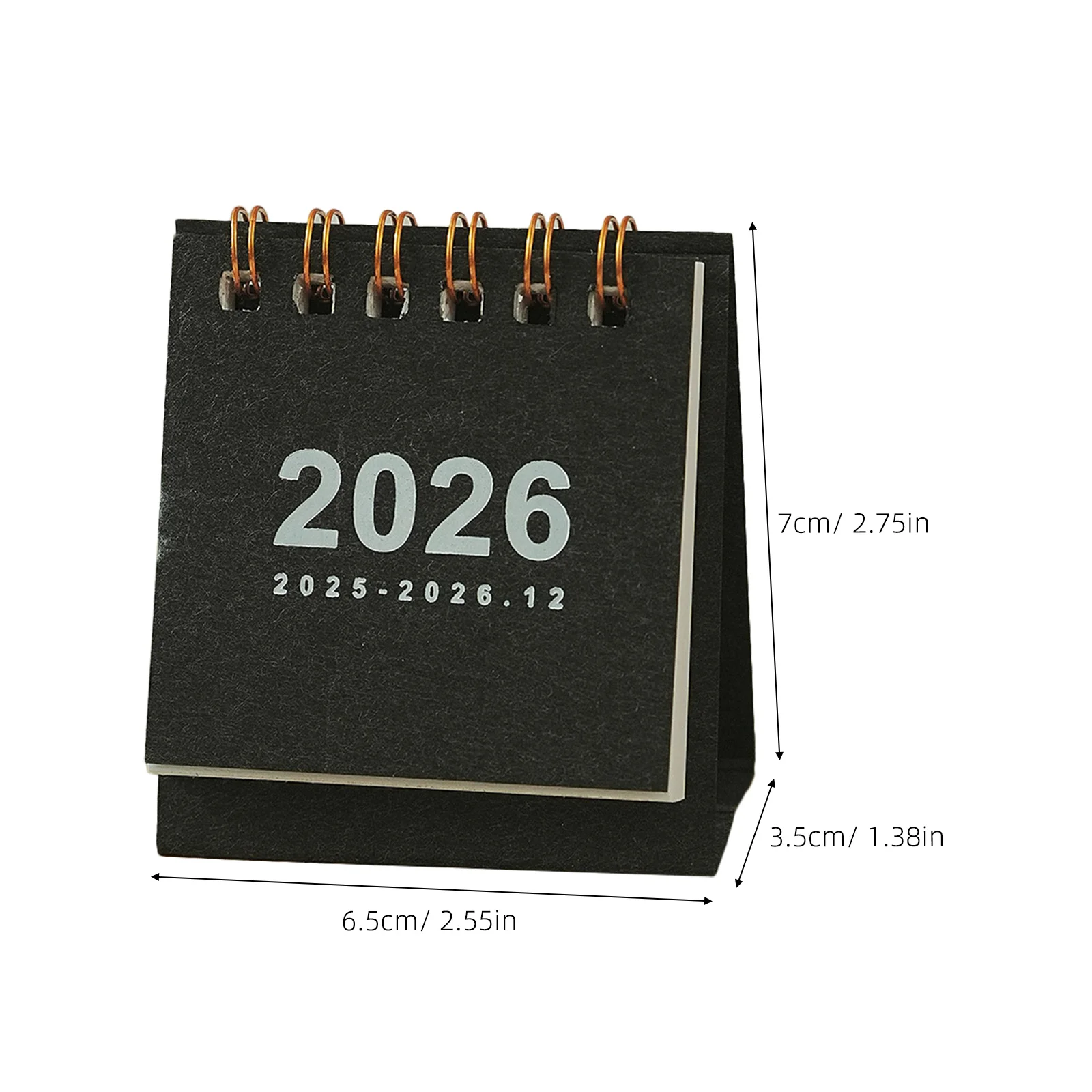 5Pcs 미니 스탠딩 플립 캘린더 2026 사무실 연구를위한 소형 데스크탑 플래너 밝은 색상 일일 일정 추적기