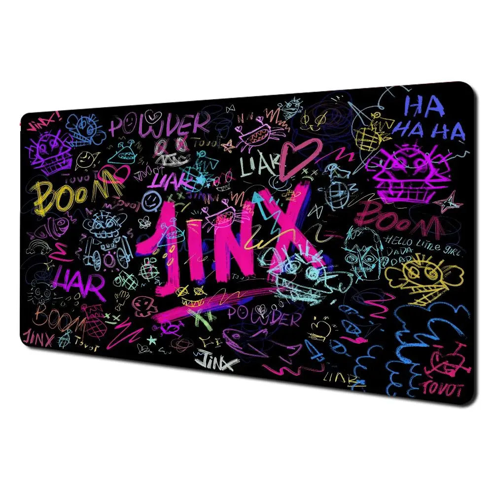 

Graffiti style Jinx Mouse Pad Art Mausepad Large Gaming Non-slip Computer Laptop Tablet Mat Nootbook Game Rug Mini PC Playmat