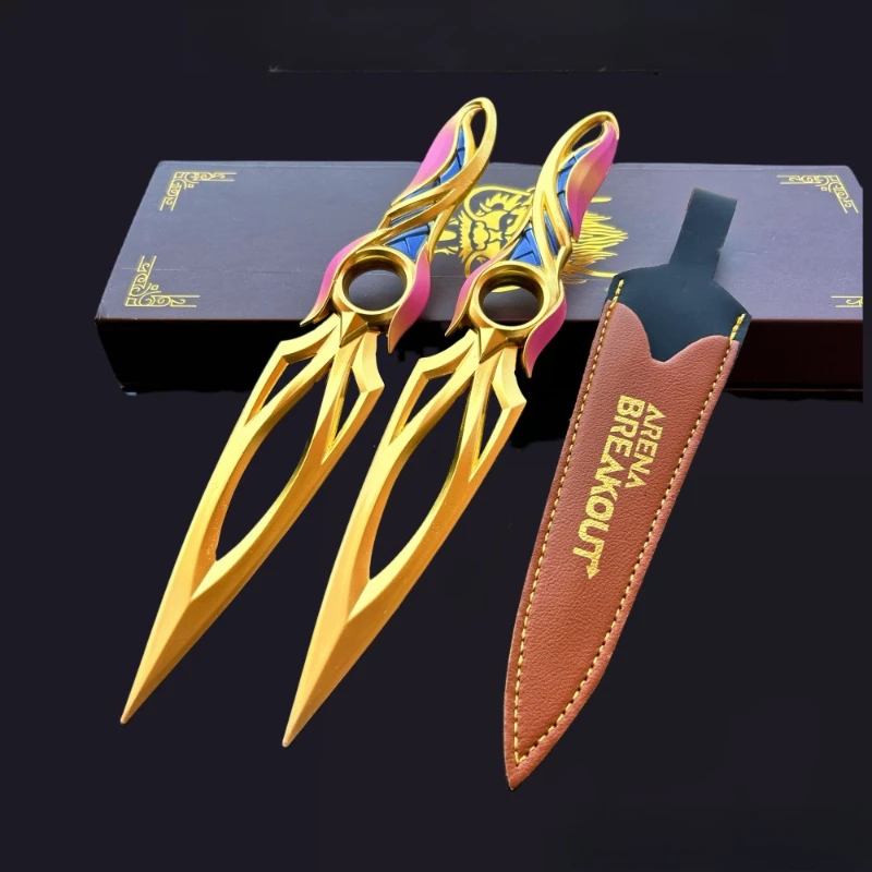 23 cm/9.05 pulgadas Valorant remolino volador amargo con funda modelos de armas de Metal a cuerpo accesorios COS espada samurái juego juguetes regalos para niños