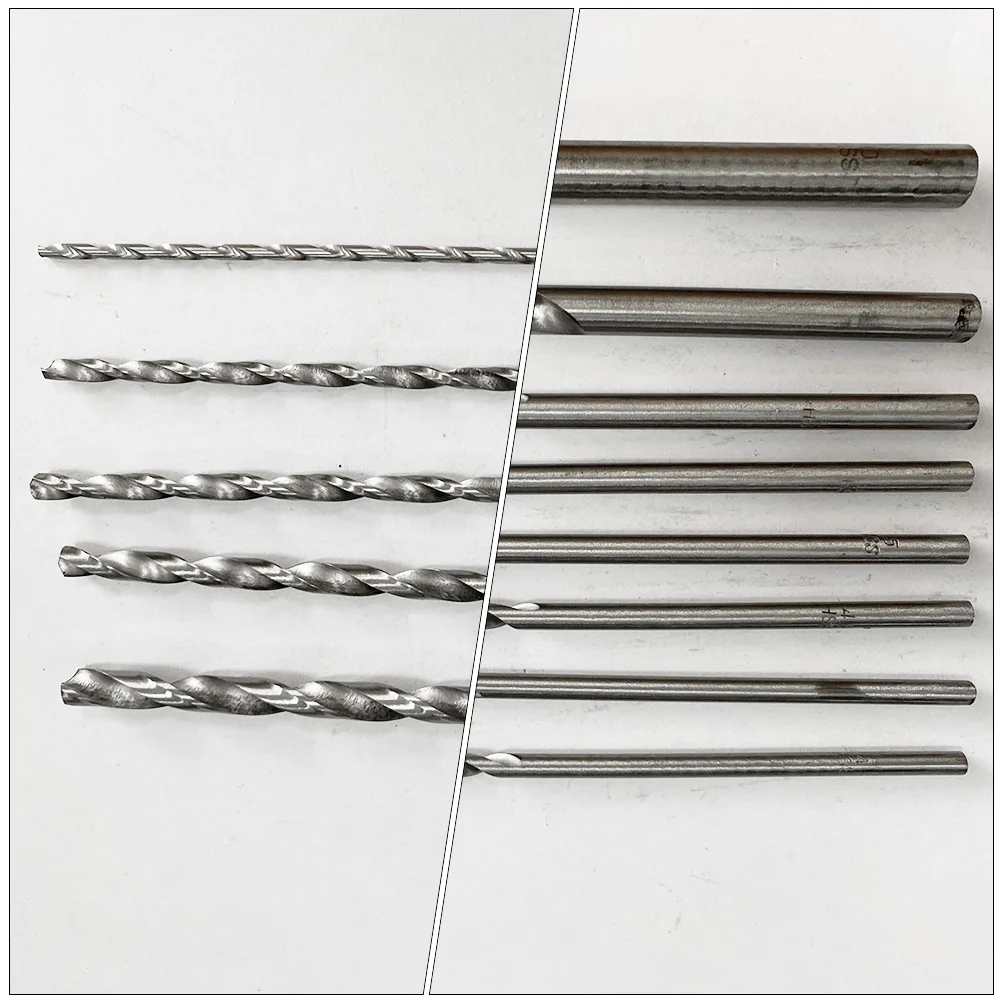 

5pcs Long Twist Drill Bit High-Speed Steel Straight Shank For Drilling Wear Resistant Efficient Cutting Tool Parts