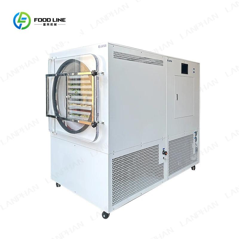 7500W 18 Trays 60-70KG / Batch Industrial 5m2 Liofilizador Freeze Dryer Water Trap Chamber and the Drying Chamber Are Separate