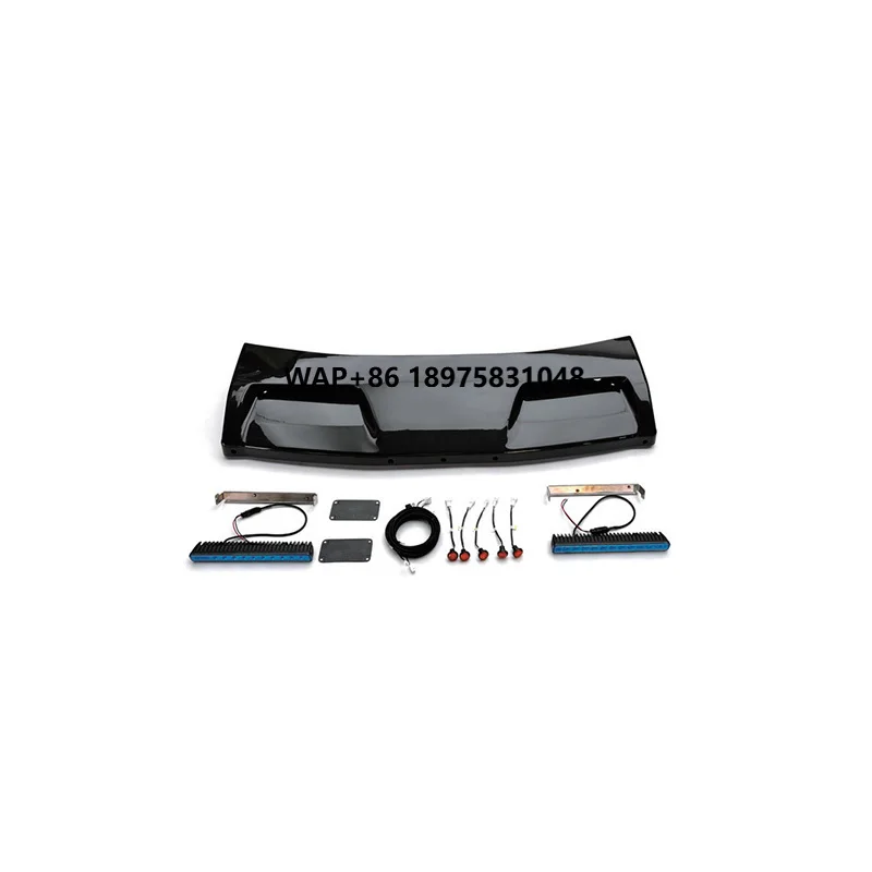 Dry Carbon Fiber Roof Spoiler With Round Lights for W464 G63 G500 2019-2024 Carbon Wing