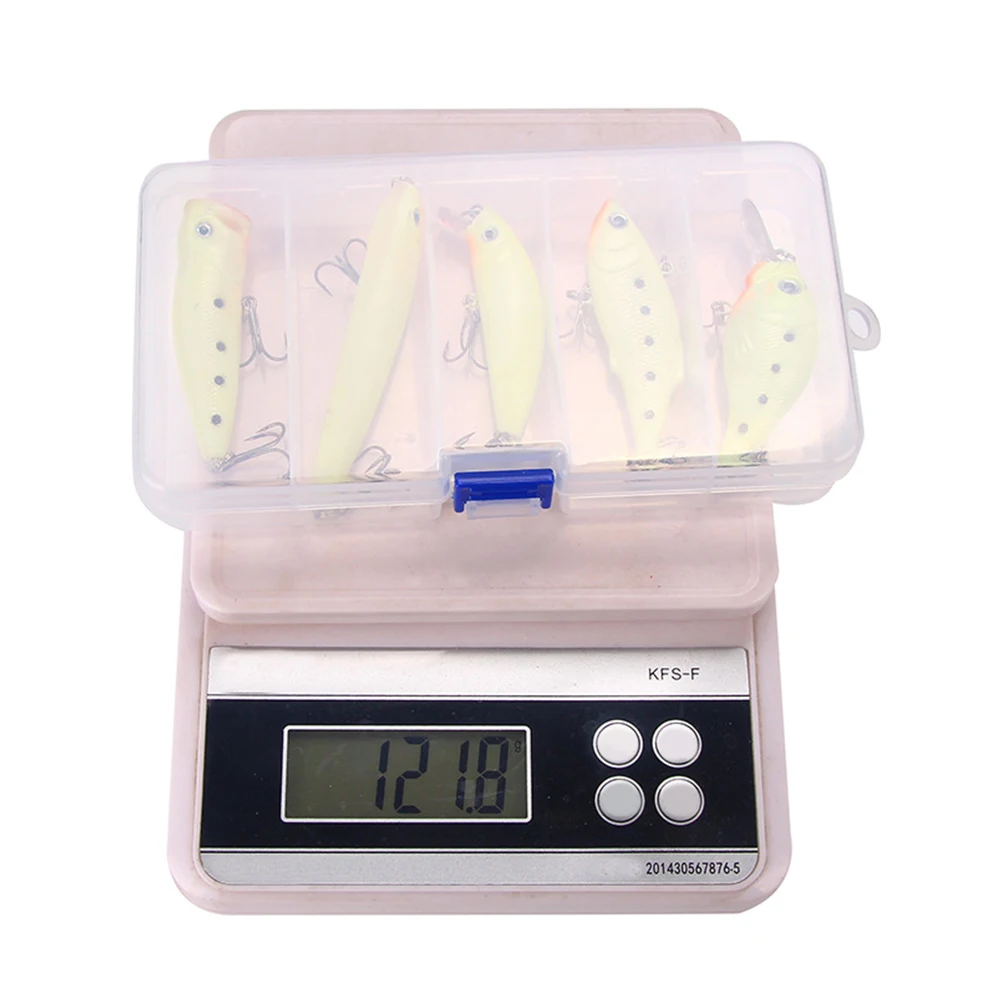 

5pcs Luminous Bionic Baits Fishing Lures Life-Like Simulation Durable Fishing Accessories Night Light Fish Shaped for Anglers