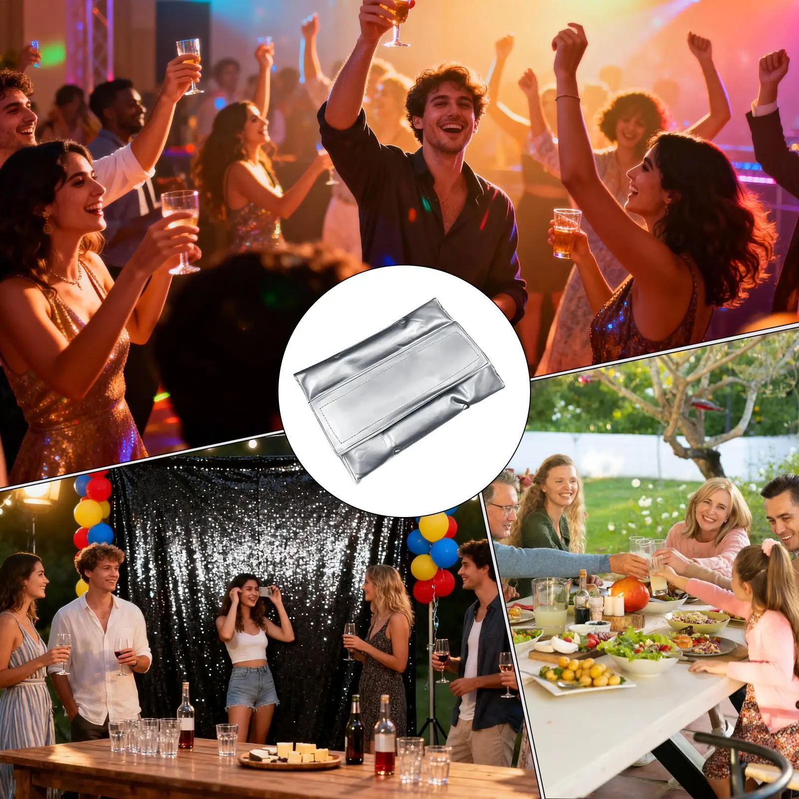 33x18cm Flexible Insulated Wine & Beer Bottle Cooler Sleeve, Reusable Portable Neoprene Can Cooler for Champagne, Beer & Soda