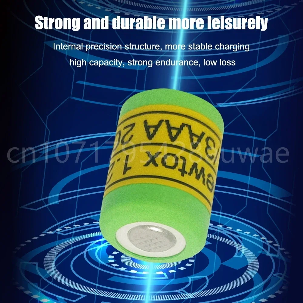 Ni-MH 필렛 프리 충전식 배터리, 면도기 전동 칫솔 전동 공구, 1/3AAA, 200mAh, 1.2V