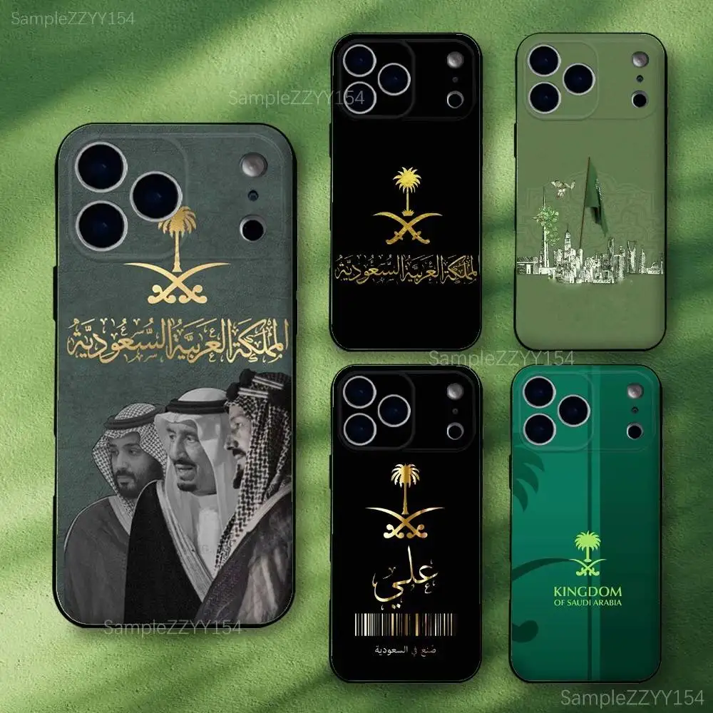 

Kingdom Of Saudi Arabia Flag Phone Case For iPhone 17,16,15,14,13,12,Pro,Max,Plus,E,SE4,Air,Mini Black Soft Funda
