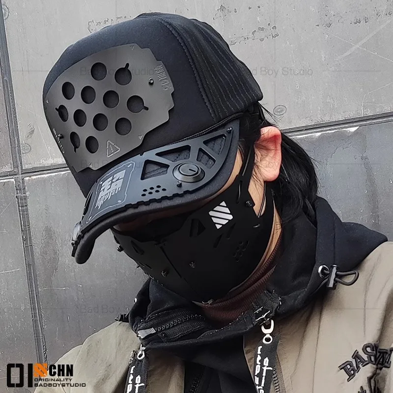 لعبة CyberCosplay قناع الملحقات النساء الخيال العلمي الميكانيكية قناع اليد درع تأثيري الدعائم هالوين