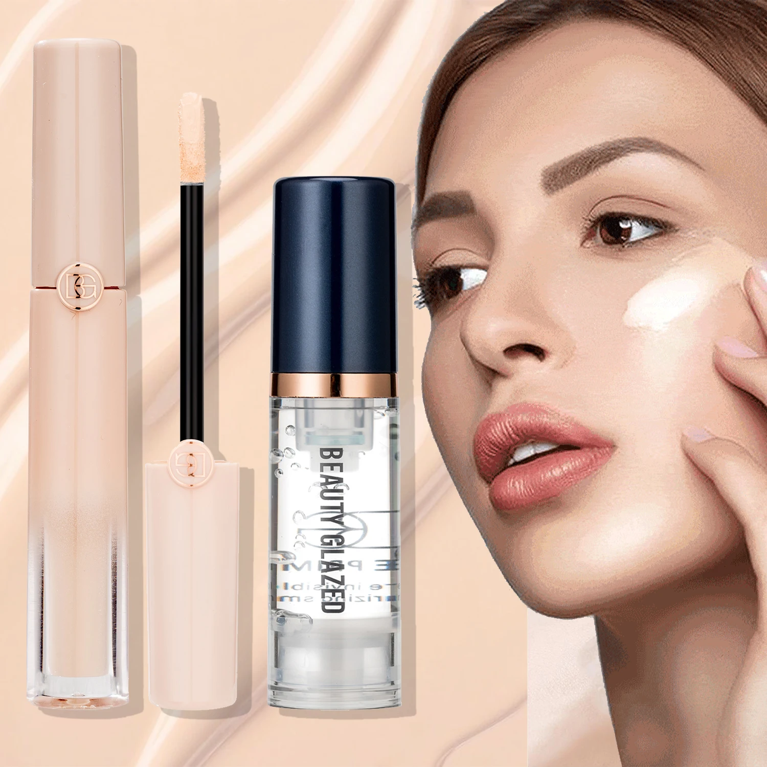 

6-color Full Coverage Concealer + Makeup Primer Set Natural Matte Long-lasting Waterproof Foundation Full Coverage Concealer