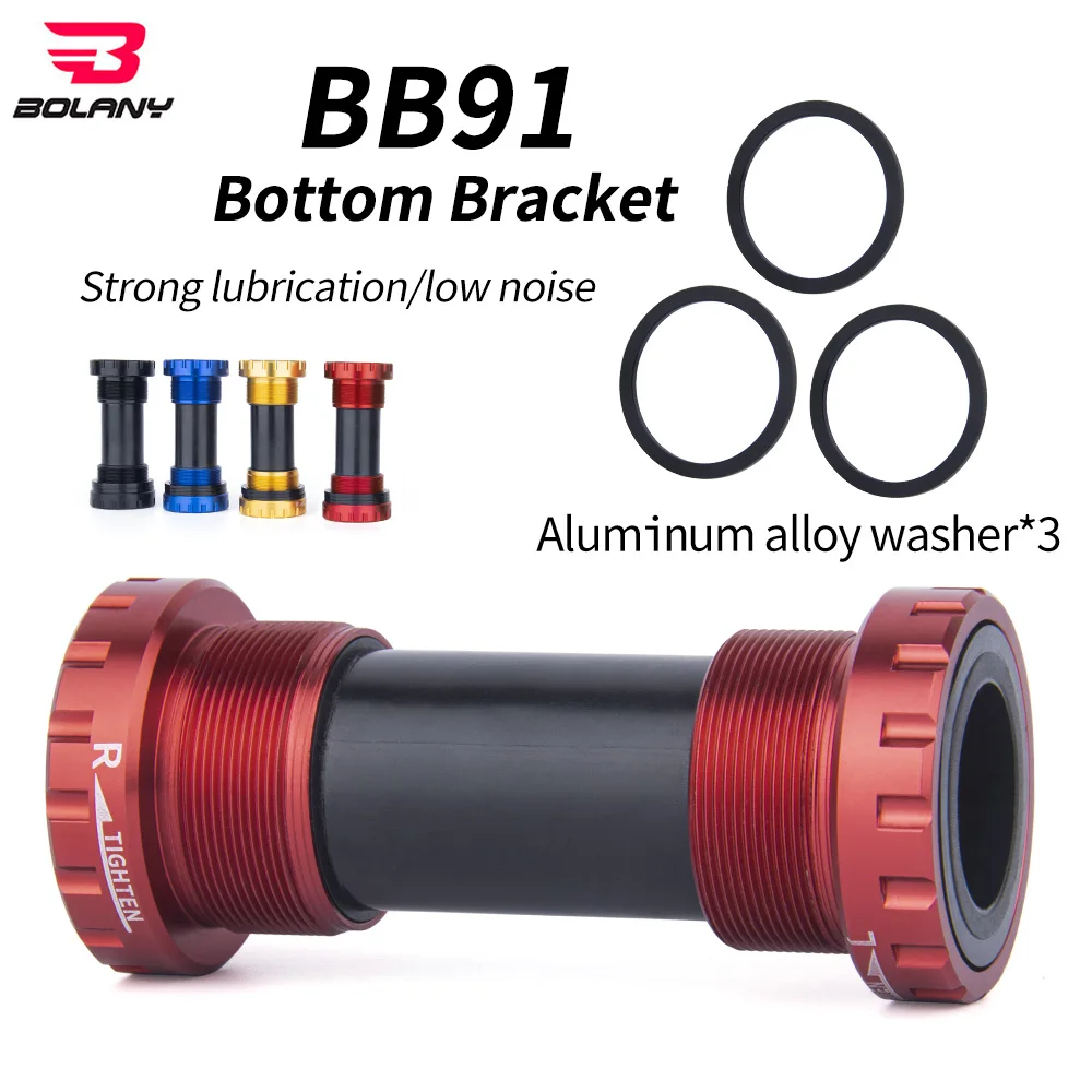 

BOLANY BB91 MTB Bottom Bracket 68-110MM BC1.37*24T Road Bike Central Control Integrated Threaded BB Bicycle Accessories