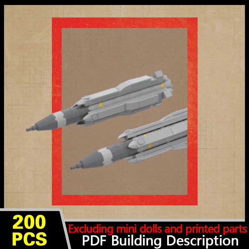 Kh-31P Anti-Radiation Missile Model MOC Building Bricks War Equipment Modular Technology Gift Holiday Assemble Children Toy Suit