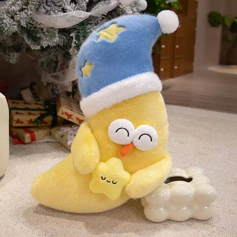 최신 굿나잇 시리즈 별 달 베개 귀여운 플러시 장난감 수제 인형 만화 애니메이션 귀여운 홈 어린이 생일 선물 인형