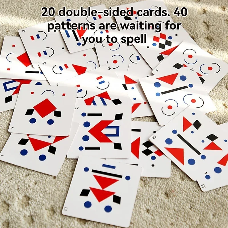 ของเล่นเสริมพัฒนาการเด็กแบบมอนเตสซอรี่ ภาพสะท้อน 3 มิติ ฝึกการคิดเชื่อมโยงทางอวกาศ เกมจับคู่เสริมพัฒนาการทางสติปัญญา ชุดของเล่นเสริมทักษะการเรียนรู้