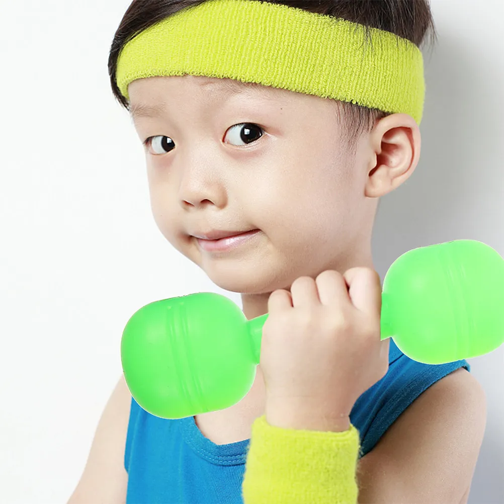 4Pairs Kids Dumbbells Set Sound Producing Lightweight Plastic Safe Design for Preschool Exercise Dance Movement Therapy Sensory