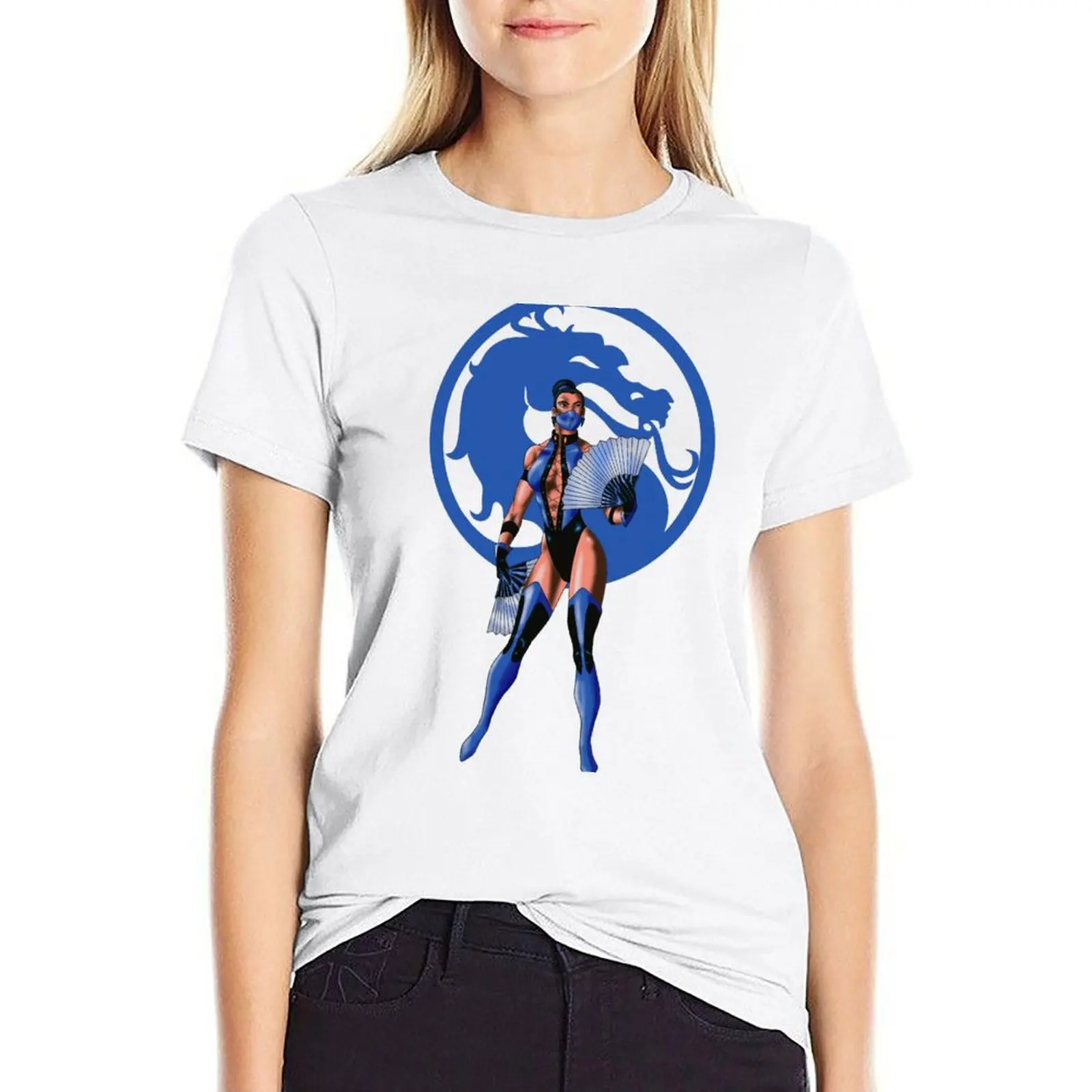 

Mortal Kombat Kitana T-shirt tees animal print shirt for girls female t-shirt dress for Women plus size