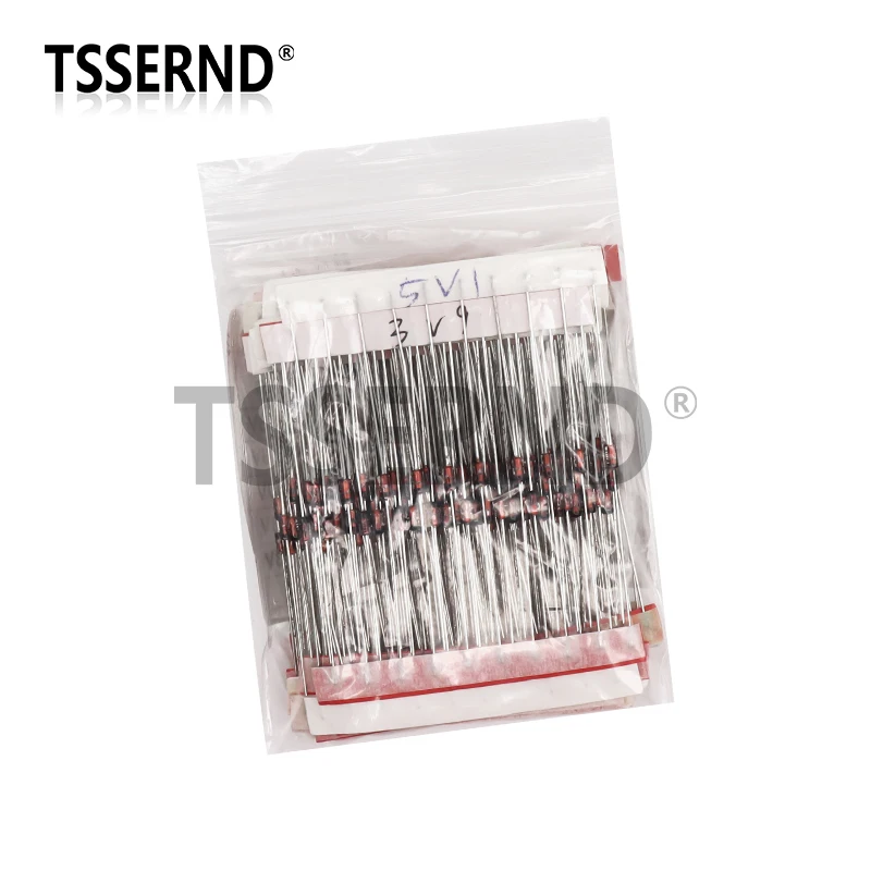 340pcs 1/2W Zener Diode Assorted Kit DO-35 0.5W 2V-47V 34Values Each 10pcs DIY Sample Set