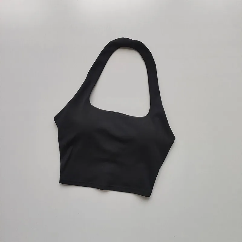 Sexy Neckholder-Gepolstertes Yoga-Top für Damen, Rückenfreies Gym-Crop-Top, Fitness-BH, Atmungsaktive Workout-Oberteile, Sport-BHs – Detail 5