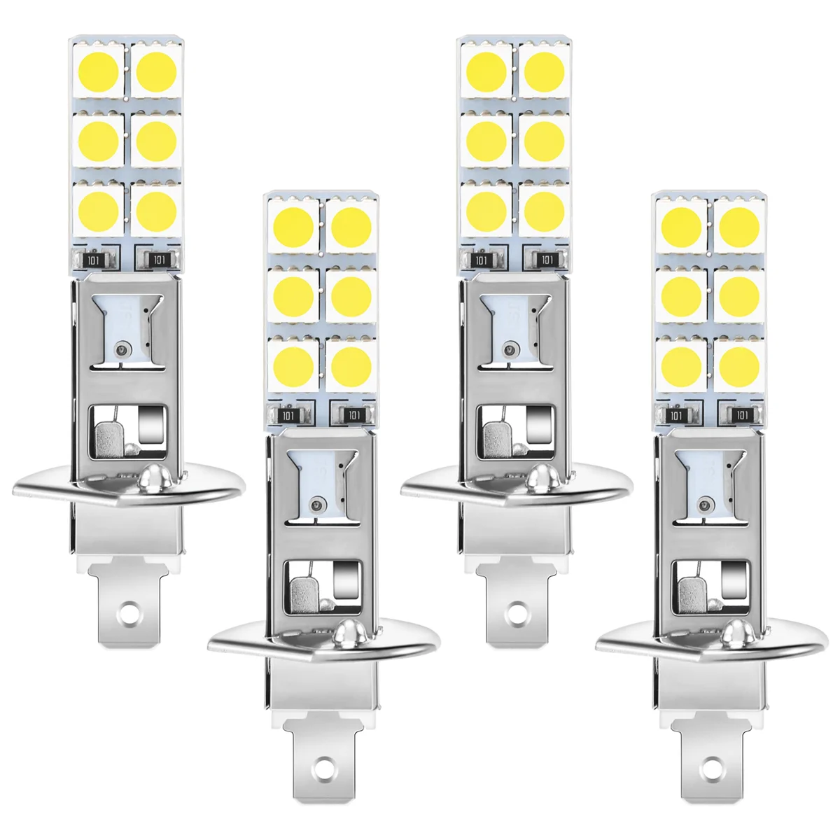 Image of 4pcs h1 6000k super weiß 80w LED Scheinwerfer lampen Kit Nebel Fahr licht