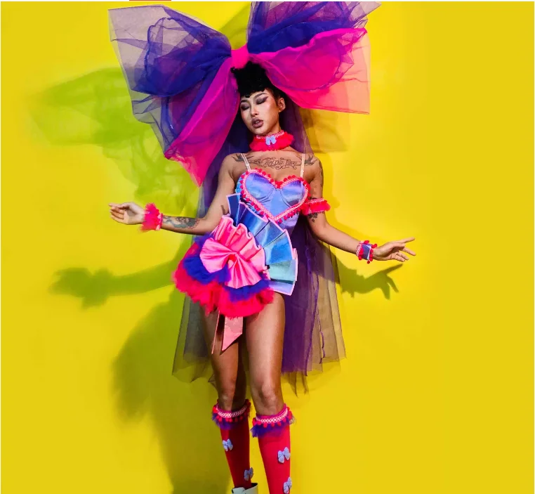 

Головной убор с преувеличенным бантом, рождественский костюм для выступлений, бар, современная танцевальная девушка