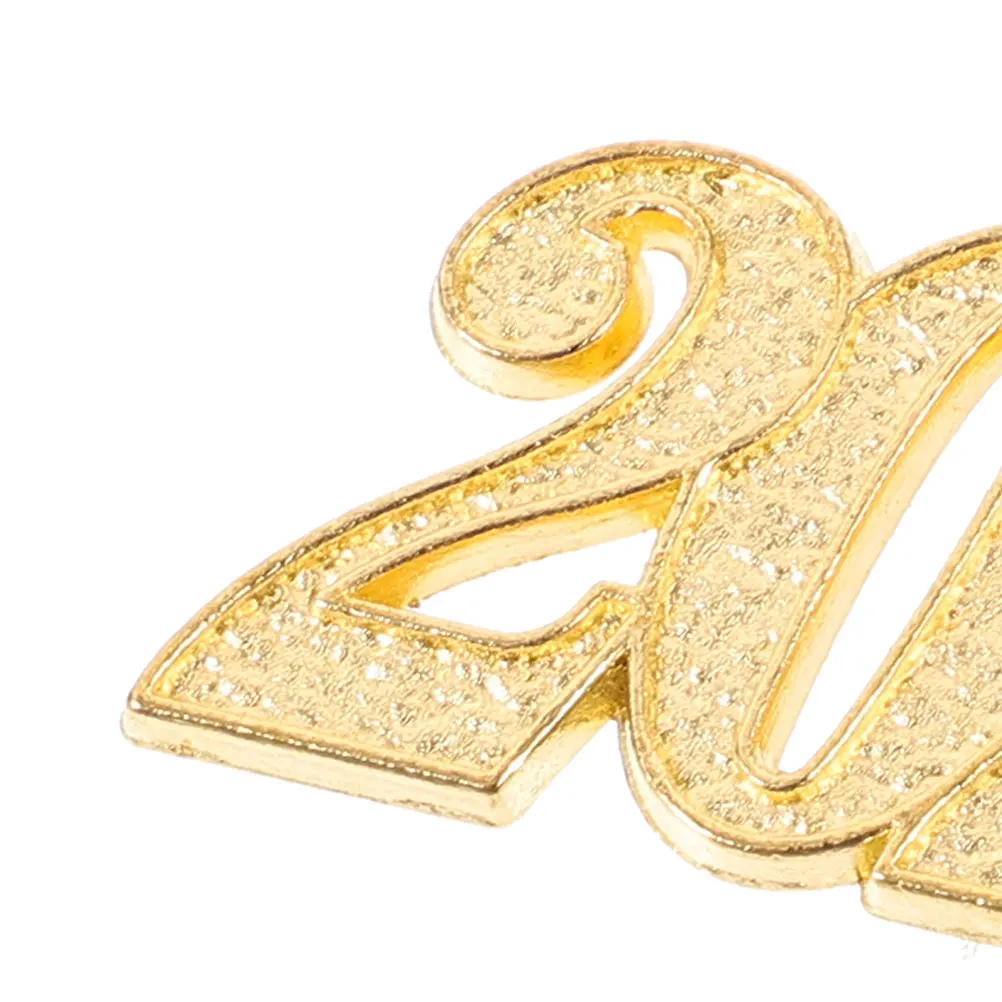 

30pcs Doctor Hat Pendant 2025 Golden Large Number Charms for Necklace Bracelet Earrings DIY Jewelry Making Accessories Year 2025
