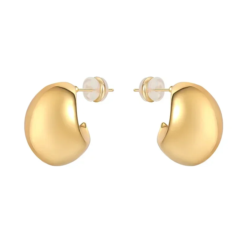 Metal silver metaphysical water drop earrings women's light luxury high-end temperament atmospheric stud earrings