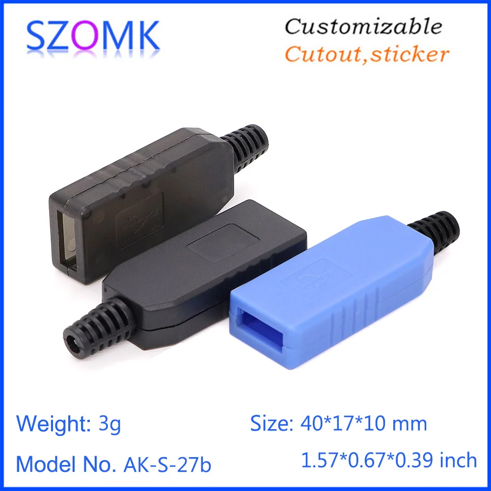 10Pcs 40*17*10mm diy electronic plastic housing switch box hot sales usb stick plastic electronics enclosure abs project case