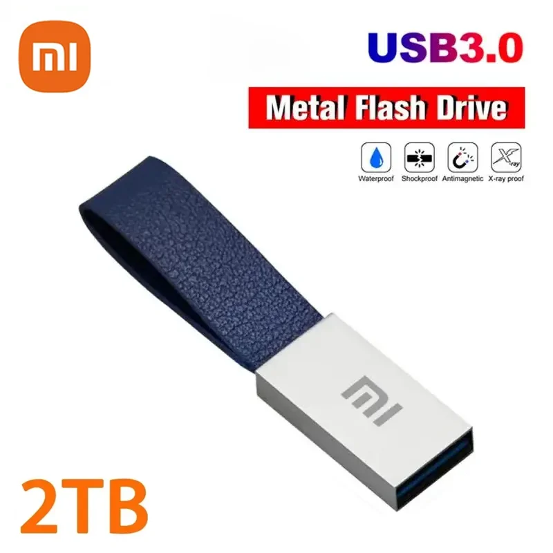 Xiaomi-Metal USB 3.0フラッシュドライブ,高速ペンドライブ,ポータブルSSDメモリドライブ,Cタイプアダプタ,1テラバイト,128GB, 2テラバイト