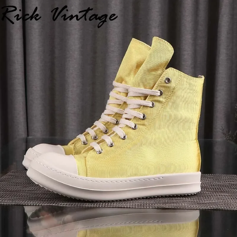 Rick Vintage High Street Rick High Top Leinwand Männer heißen Verkauf Motorrads tiefel Frauen und Männer dicke Sohle Luxusmarke Reitstiefel