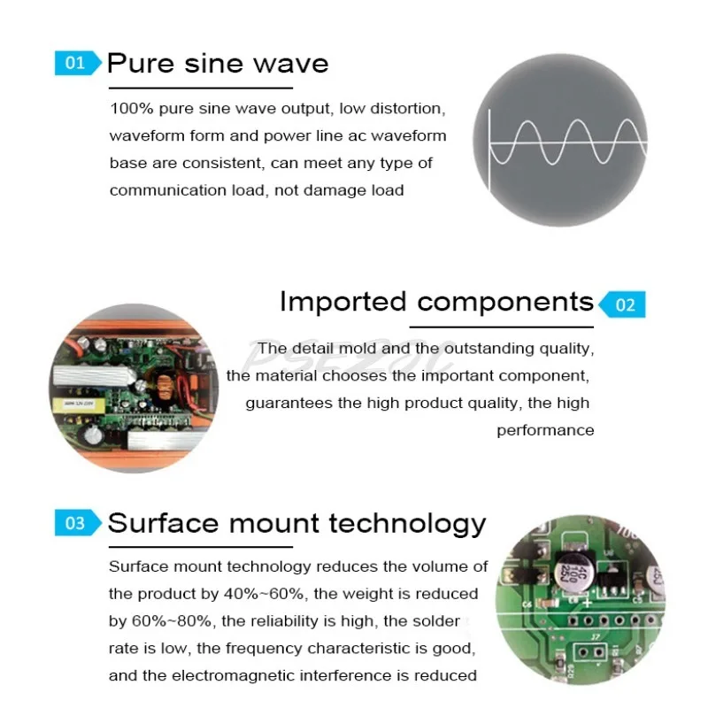 2500 واط العاكس موجة جيبية نقية العاكس 12 فولت نقل 220 فولت محول الطاقة الشمسية الضوئية العاكس