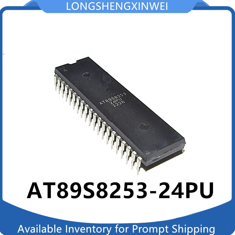 1PCS New Original AT89S8253-24PU AT89S8253 Direct-plug DIP-40 Single-chip Computer Flash Memory Microcontroller Chip