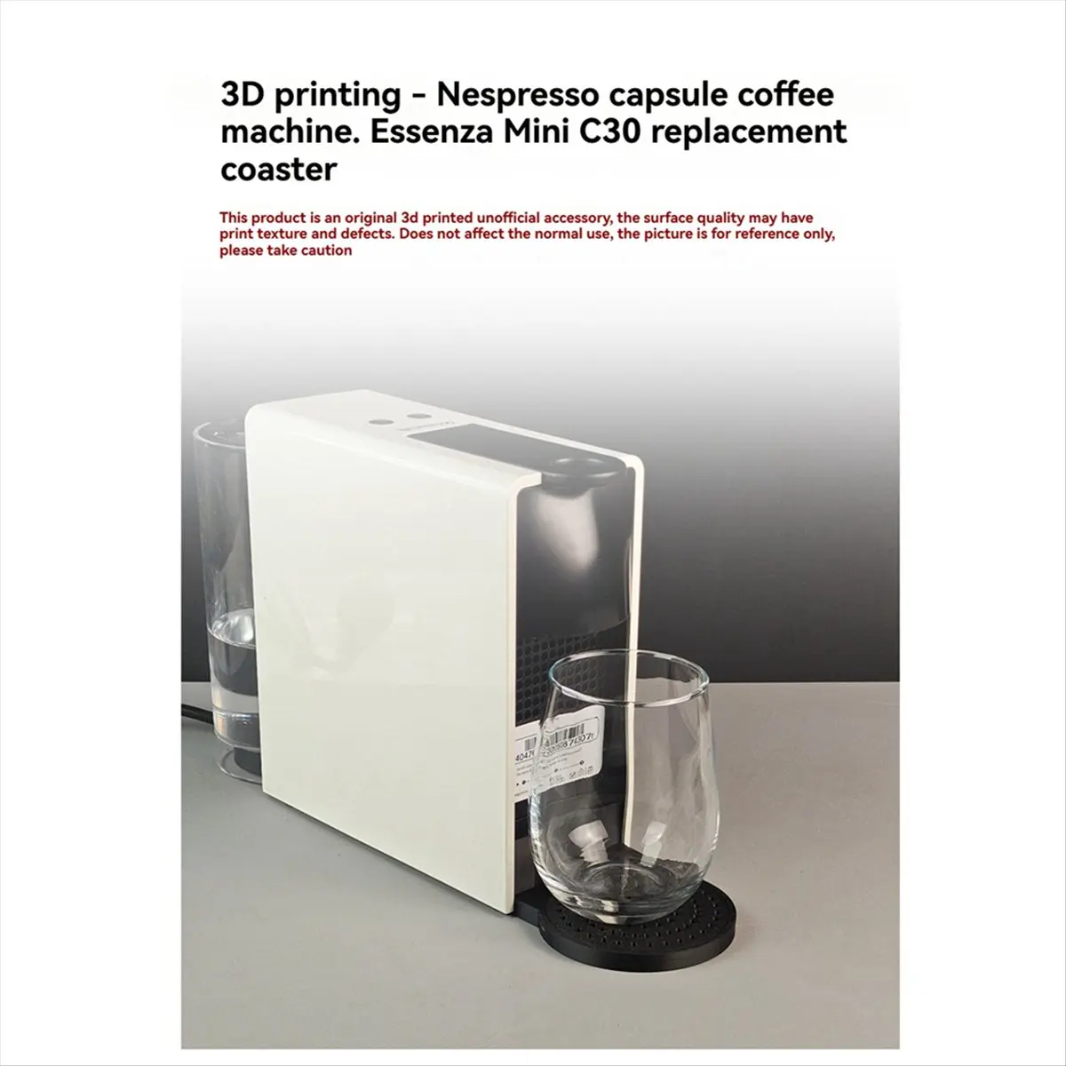 (ESTR) Bandeja Coletora de Resíduos para Cafeteira Nespresso Essenza, Versão Breville ou Krups, Compatível com Essenza Mini Plus