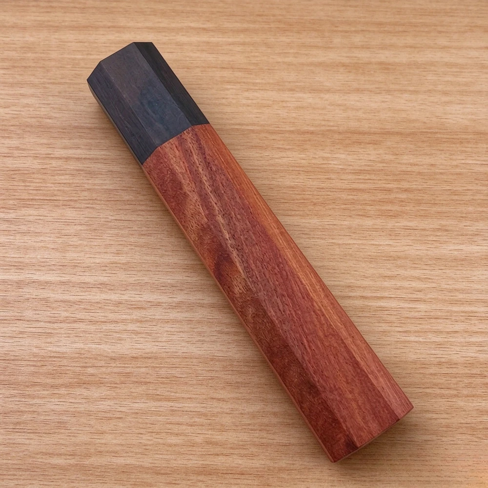 Lightweight  Wood Replacement Handle 1 Piece Handmade Octagonal Blood Sandalwood & Ebony Handle Materials