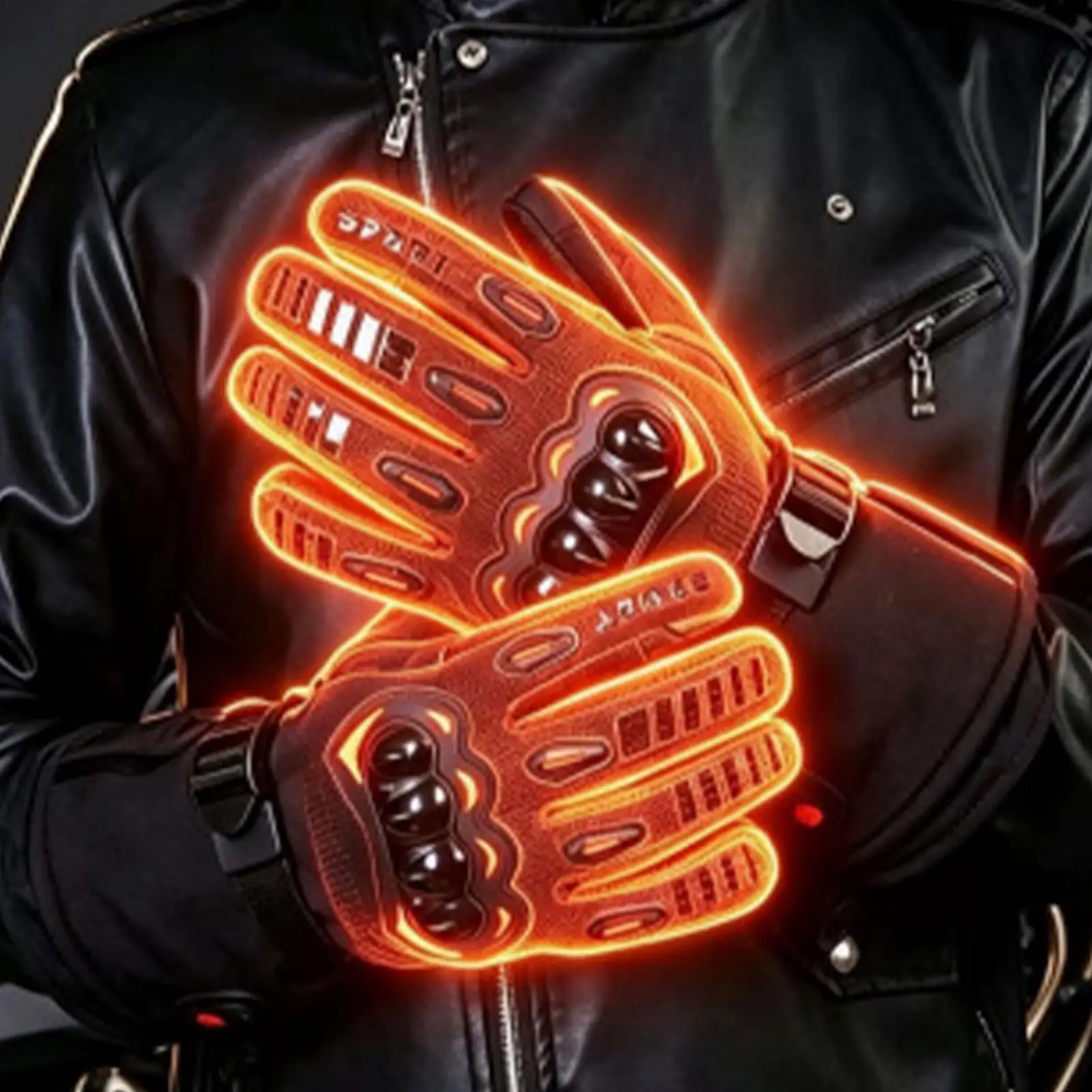 Heated Gloves 3 Setting Level Thermal Wind Protection Hand Warmer Battery Operated Heated Winter Gloves For Winter Cold Weather