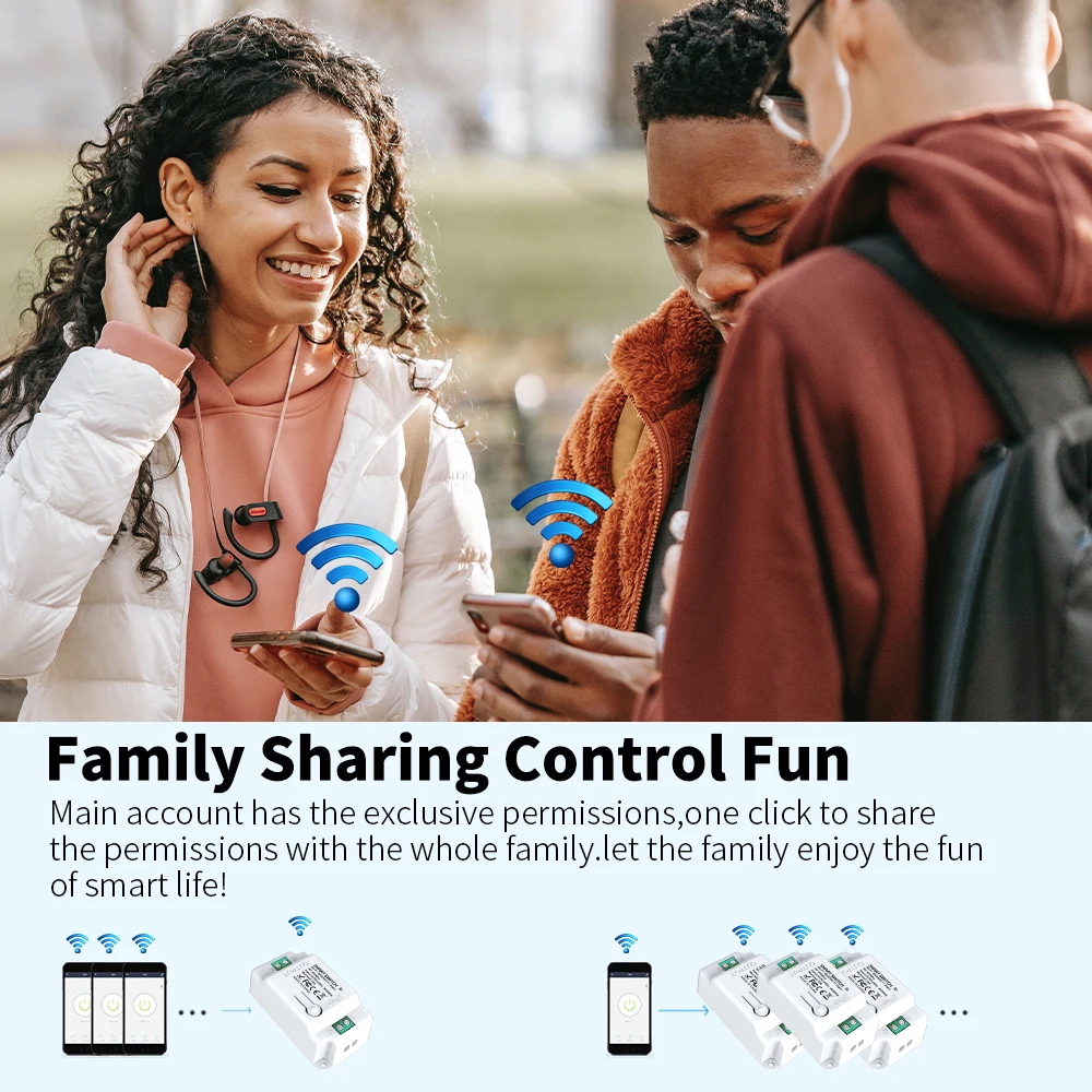 WiFi Tuya Smart Switch Support RF 433MHz Remote Control, On-Off Breaker Switch Work with Smart Life App Alexa Google Home image 6