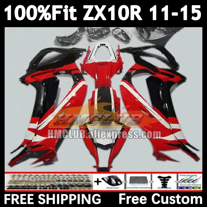 Injection Body For KAWASAKI NINJA ZX 10R stock red 1000 2011 2012 2013 2014 2015 170No.10 ZX-10R ZX10R 11 12 13 14 15 Fairing