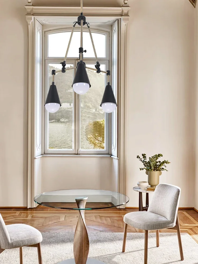 European Industrial Style Post-modern Chandeliers Designer High Ceiling Modern Metal Hanging Lamp Staircase Lighting Fixtures