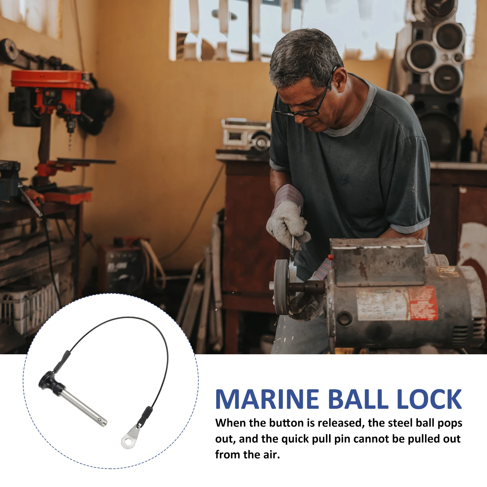 

Ball Locking Pin Push Locating Stainless Push-button Quick-release Dowel Bayonet